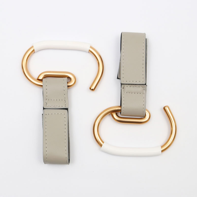 Aurum Aluminium Stroller Hooks cum PU Loop-Pairs